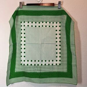 Just Jinx vintage scarf 💚 green & cream 💚